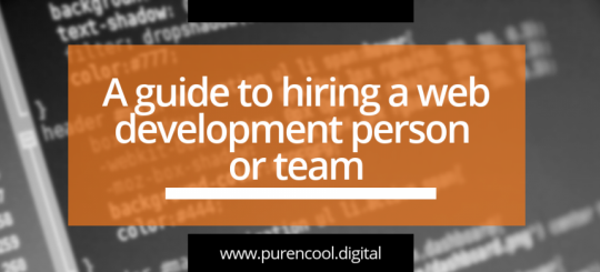 A guide to hiring a web development person or team